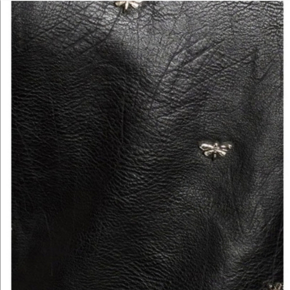 Blank NYC Black Dragonfly Vegan Leather Moto Jacket Size XS - Picture 9 of 9